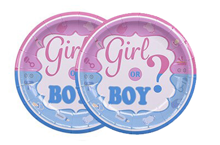 8 צלחות נייר girl or boy