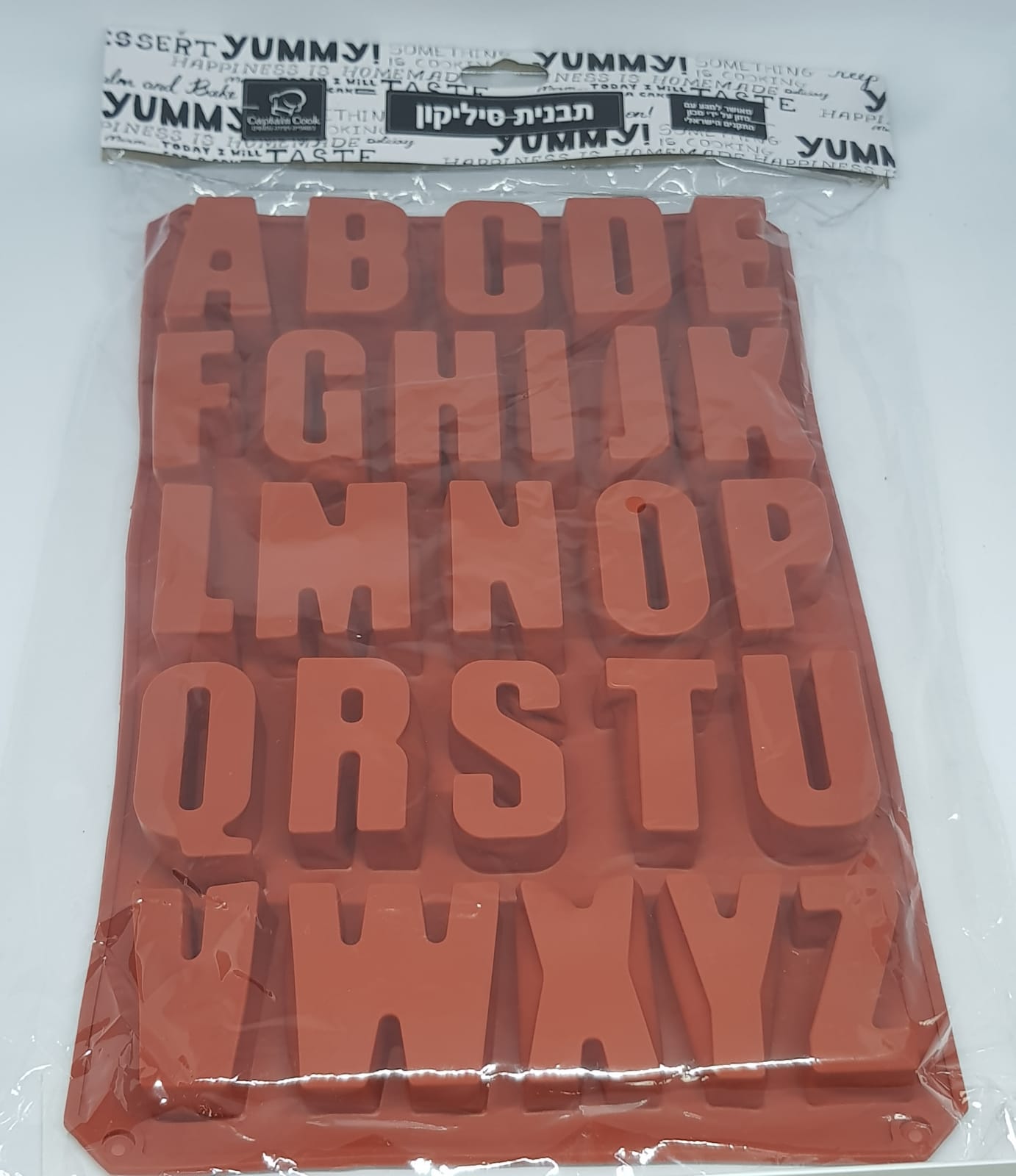 אותיות גדולות באנגלית סיליקון 5.2 סמ אות ממוצעת