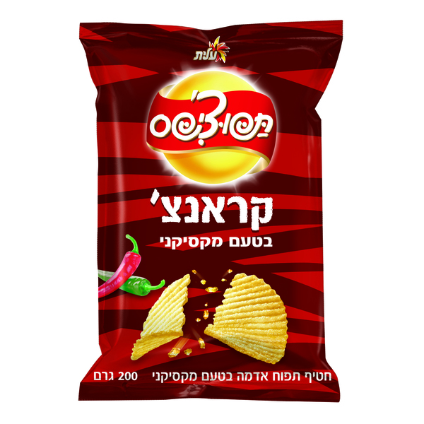 תפוצ'יפס קראנץ' בטעם מקסיקני 200 גרם